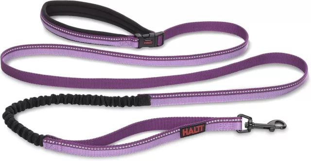 HALTI Active Lead Size Small, Purple, Award-Winning Bungee Dog Lead, Shock-Absor