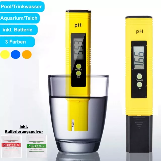 PH Wert Wasser Messgerät Digital Messer Tester Aquarium Pool Prüfer pH 0-14