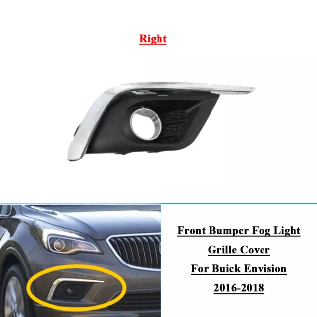 Front Bumper Fog Light Grille Cover For Buick Envision 2016-18 Right 23377236/8