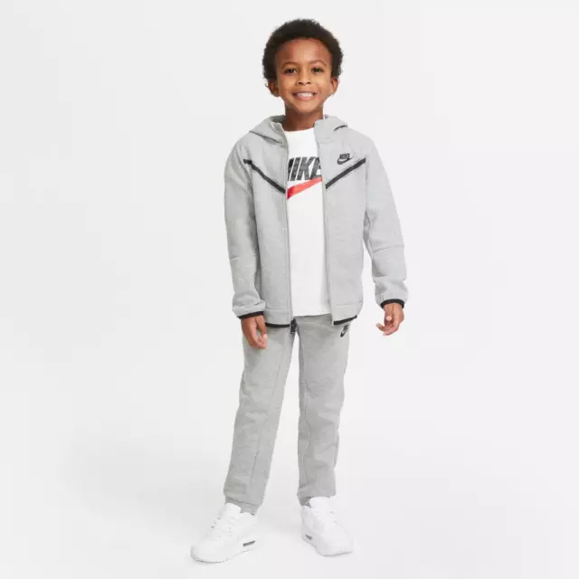 New Nike Tech Fleece Windrunner Set Youth Kids/Boys Heather Grey 86H052-042 6-7