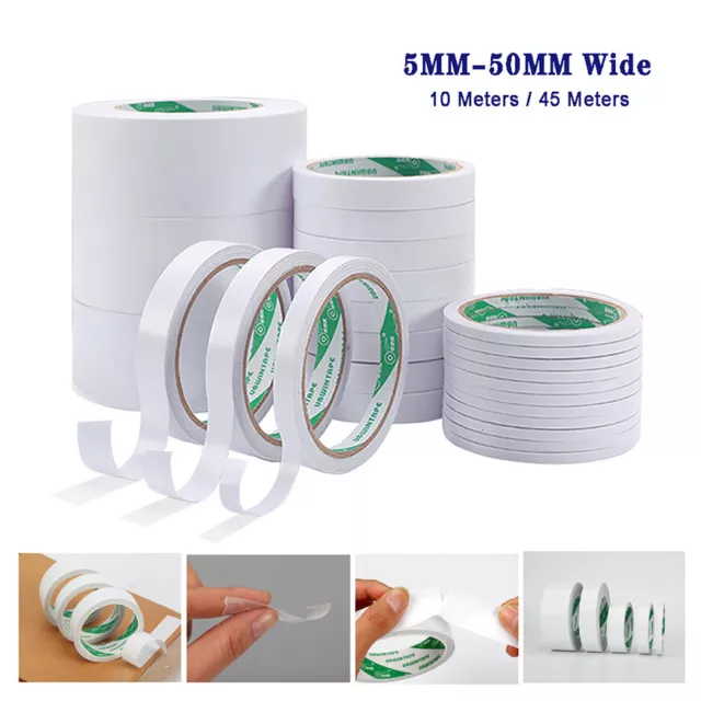 10m / 45m Double Sided Clear Sticky Tape Diy Strong Craft Adhesive Gift Wrap