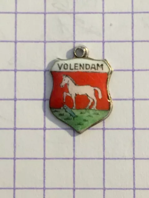 Wappen für Bettelarmband - Volendam - Silber - PL 835 -  ( 28 - 13 )
