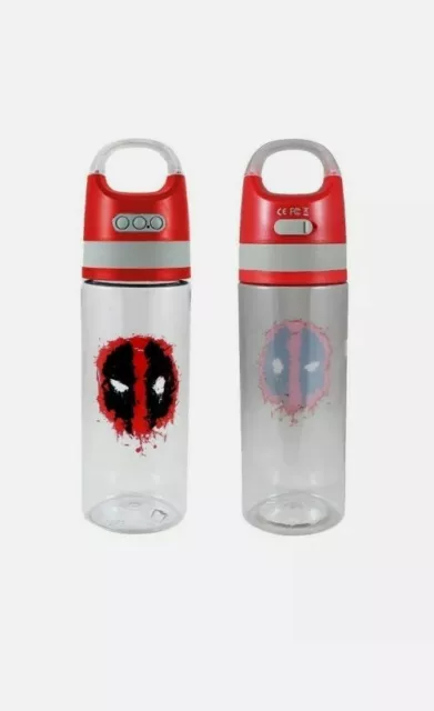 Marvels DEADPOOL Vandor 18 oz Tritan Water Bottle w Wireless Bluetooth Speaker