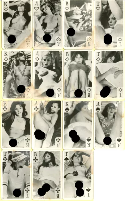 Spielkarten playing cards Erotic Sexy Nude Pin up Russia 1970  GIRLS Sehr Selten