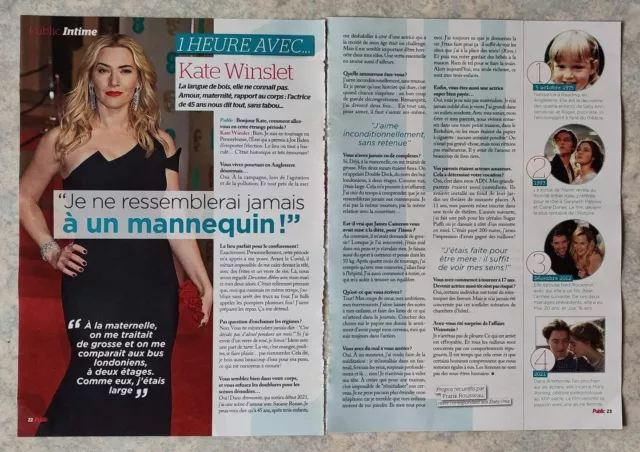 KATE WINSLET Lot De Presse clippings pack Collection magazines pages 2