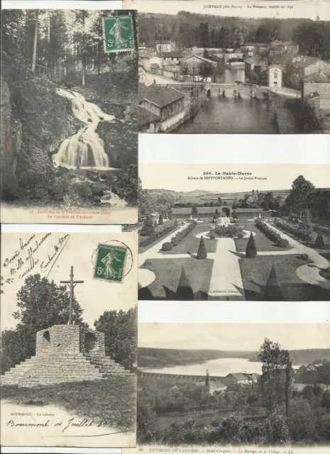 Lot De 71 Cartes Postales Anciennes Et 1 Cpsm De Haute-Marne (52).