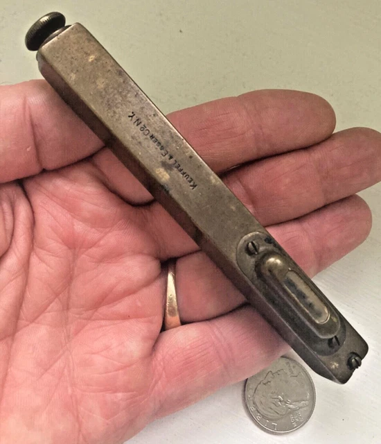 ANTIQUE  Keuffel & Esser RAILROAD TRANSIT LEVEL SCOPE K&E 5” SOLID BRASS USA NY