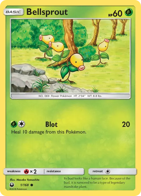 Bellsprout Guardians Rising 1 Reverse Holo Pokemon Card NM