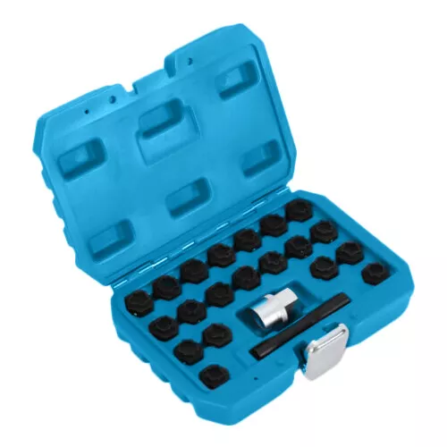 22Pc Wheel Locking Lug Nut Master Key Set Removal Socket Tool Kit for all Audi