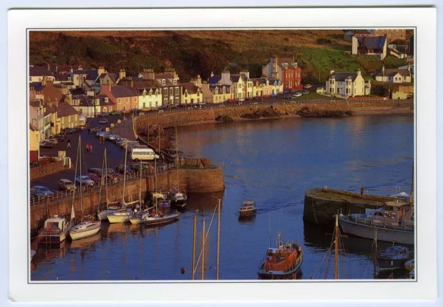 Unposted Large Non Standard Size Postcard Portpatrick Sea Front & Harbour