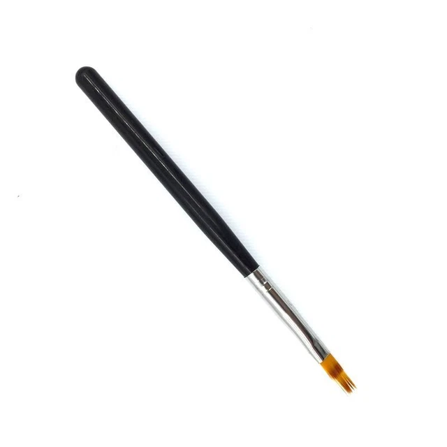 Pluma de mezcla con cepillo de uñas - mango de madera nailon cabello uñas suaves herramientas de manicura 1 pieza