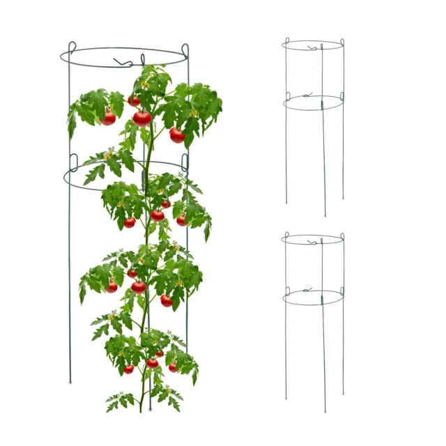 Rankhilfe 3er Set Tomatenrankhilfe Tomatenkäfig Pflanzenstütze 76 cm Gurkenturm