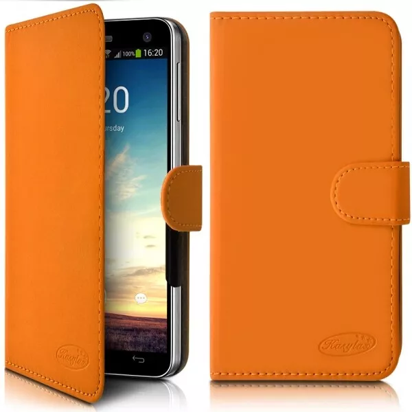 Etui Portefeuille Universel M Orange pour Danew Konnect 556