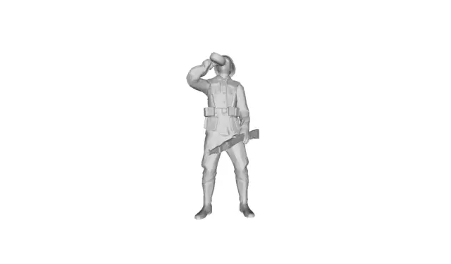 Printle M Homme 033 WWII German Soldier Canteen Figure for Dioramas Train Set