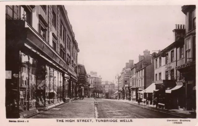 High Street Tunbridge Wells RP pc  used 1907 Davidson Ref A222