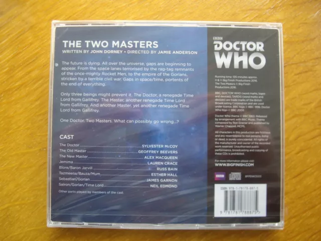 Doctor Who The Two Masters, 2016 Big Finish audio book CD *SEALED* 2