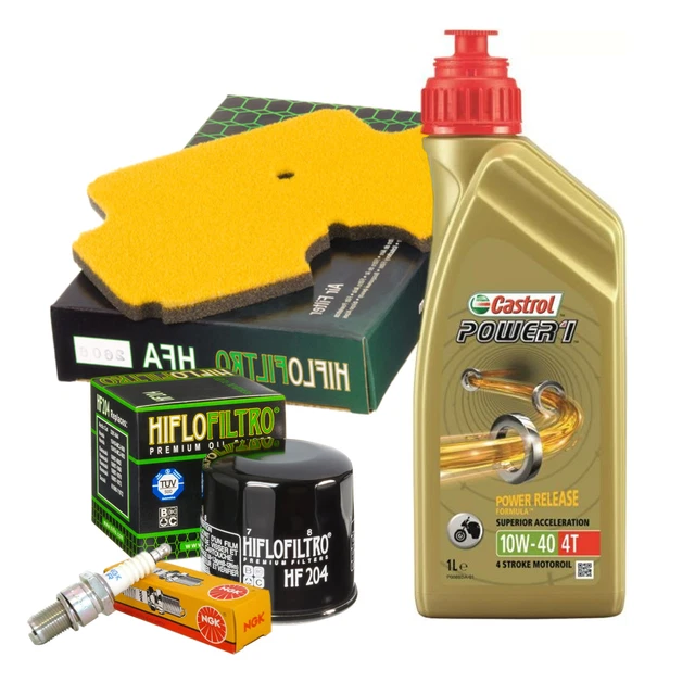 Kit Révision Yamaha X-Max 250 – Huile Castrol 10W40, Filtre à Air, Variateur, Bougie NGK