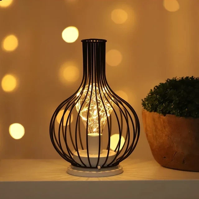 Light String Copper Wire Led Wrought Iron Decorative Lamp Red Wine Bottle Glass