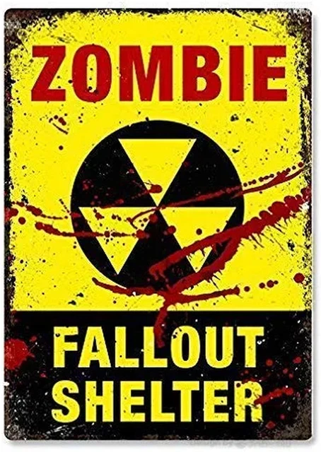 Retro Metal Tin Sign Louis Fallout Shelter Zombies Metal Wall Bar Pub Home Decor