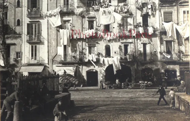 Italien Neapel Gebäude Mit Der Wäschewanne 1901 Foto Stereo Vintage P73L8n