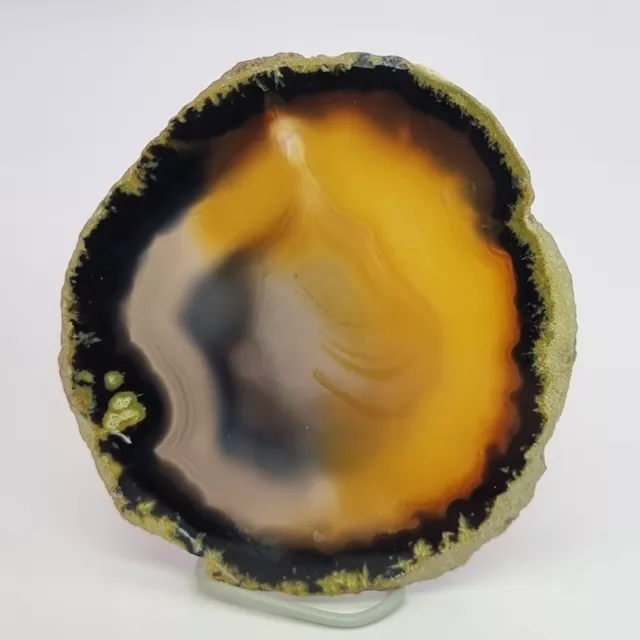 Schöne Achat Scheibe, glatt geschnitten 46*46*4mm 14g Quarz Sammlung Mineralien