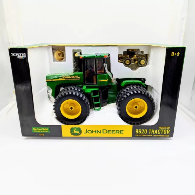 1/16 John Deere 9620 w Duals & 1/64 Gold John Deere 9620  Tractors ZFN15676A