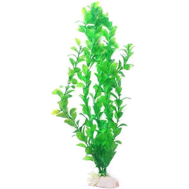 Plantas acuáticas de simulación de tanque de peces de 25 cm pasto de acuario plantas malezas (verde)