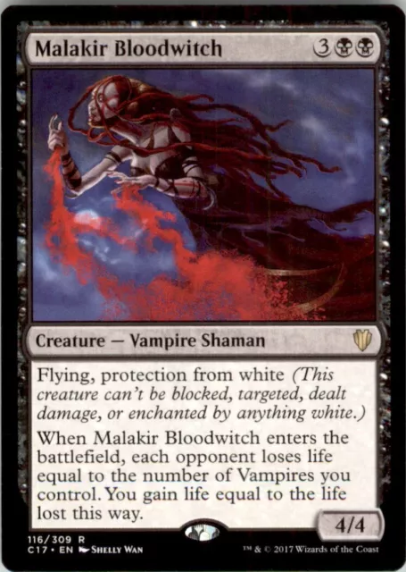 MTG -  Malakir Bloodwitch-Commander 2017  -Photo is of actual card.