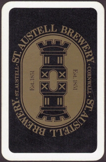 Spielkarten 1 Einzelkarte alt Vintage ST. AUSTELL BRAUEREI Werbung Kunst BIER
