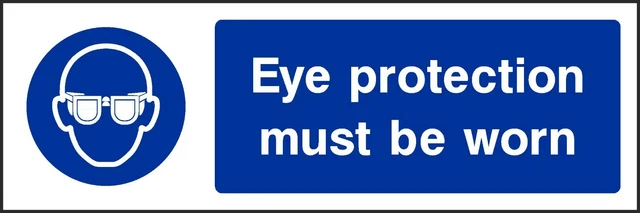 EYE PROTECTION SIGN Sticker Caution Warning Hazard [V6MPPE0004] £3.20 ...