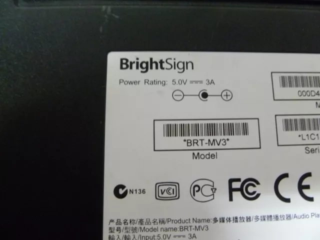 BrightSign Encompass MV3 Model BRT-MV3 3