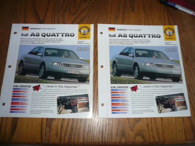 1994 - 1997 Audi A8 Quattro IMP BROCHURE - - Two for One
