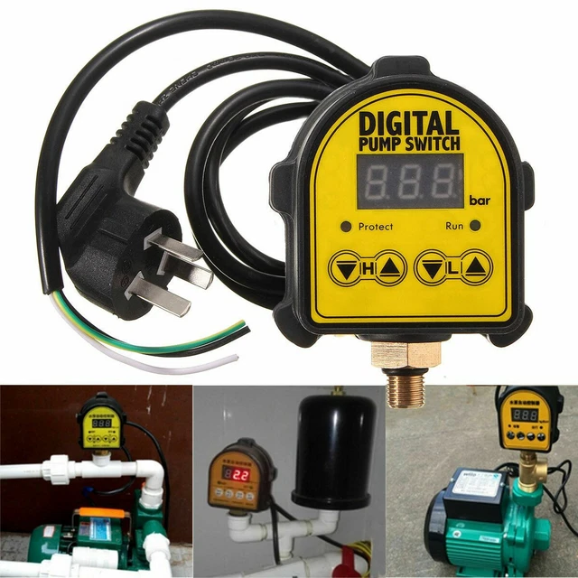 AUTOMATIC DIGITAL PRESSURE Controller ON OFF Switch 220V For Water Air ...