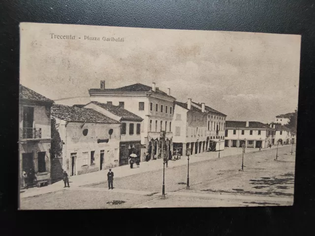 cartolina Trecenta piazza Garibaldi 1912