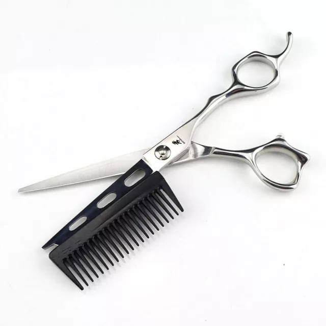1Pcs Professional 2 In 1 Hair Scissors With Comb Haircut Barber Scissors_wf
