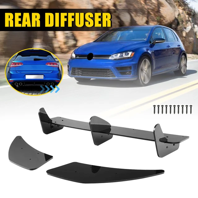 FOR VW GOLF R MK7 Rear Diffuser and Rear Side Splitters 2013-16 Spoiler ...