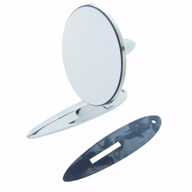 1950's-1960's UNIVERSAL   EXTERIOR DOOR / FENDER OUTSIDE CHROME MIRRORS. 1 PC