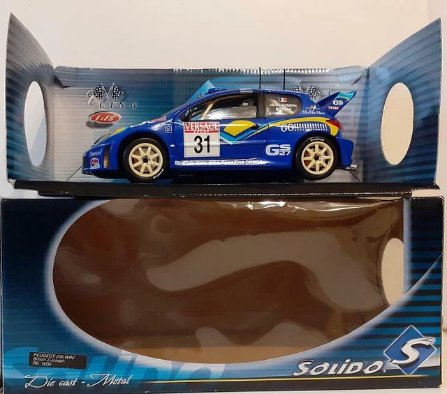 LJ181 SOLIDO RACING 9032 1/18 Peugeot 206 Go WRC Rallye San Remo 2001 31