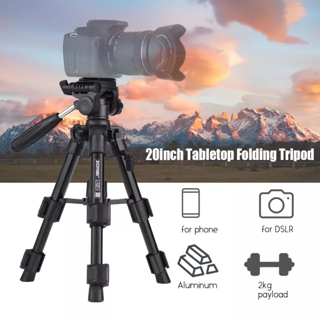 ZOMEI Q100 20" Lightweight Travel  Tabletop Tripod For Canon DSLR HOT I9P4