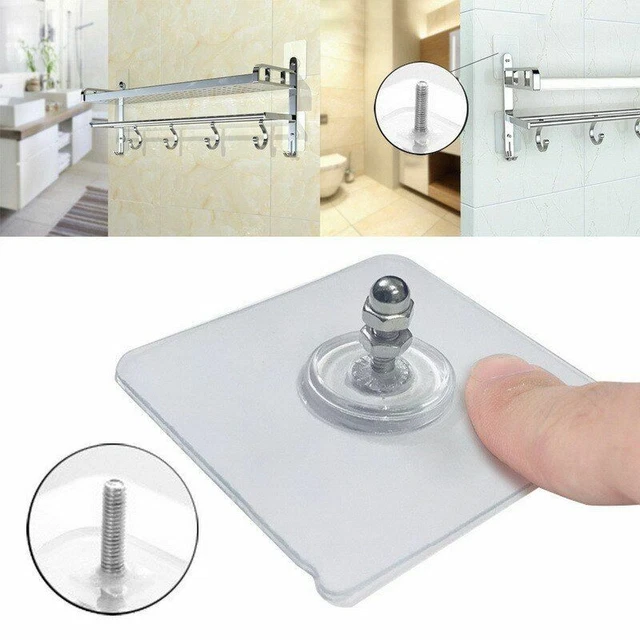 10pcs Screw Stickers Hooks Self-adhesive Sticky Wall Mounting Rack Nail Hanging