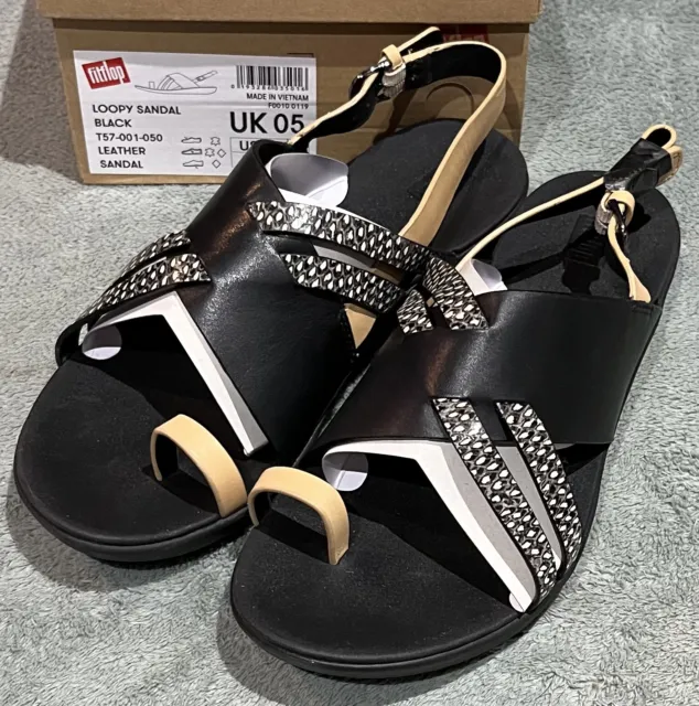 Fitflop Loopy Sandals - Black Mix