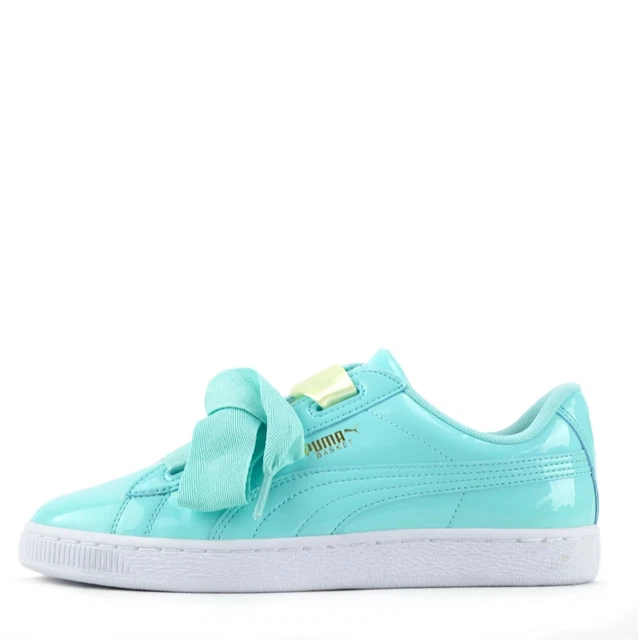 PUMA BASKET HEART Patent Grade School Junior Trainers Shoes in Prism Pink 59.99 PicClick UK