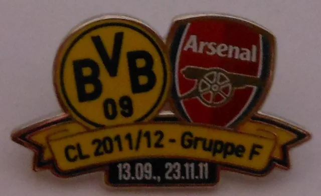 Borussia Dortmund Pin Anstecker Champions League 2011 Arsenal London FC #FP70