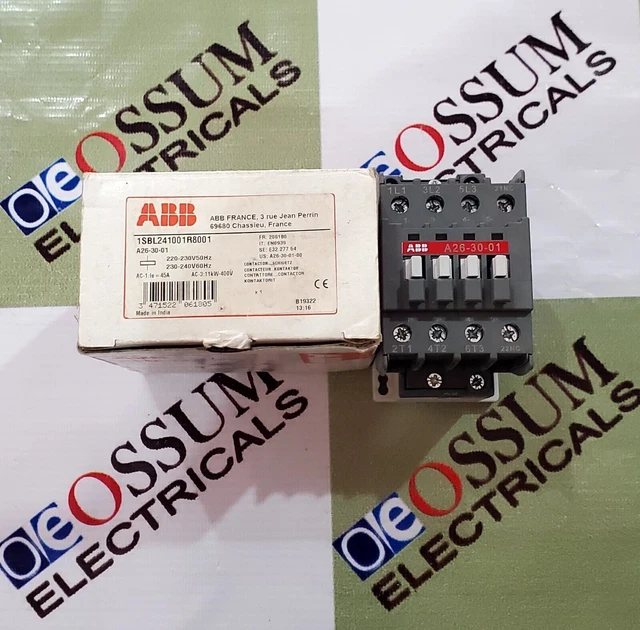 ABB A26-30-01 MAGNETIC Contactor 26Amp Voltage 220Vac Free Fast ...