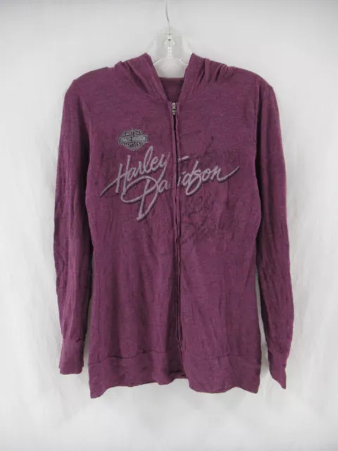 HARLEY-DAVIDSON WOMEN'S FULL Zip Hooded Jacket Size M #A482 $9.99 ...