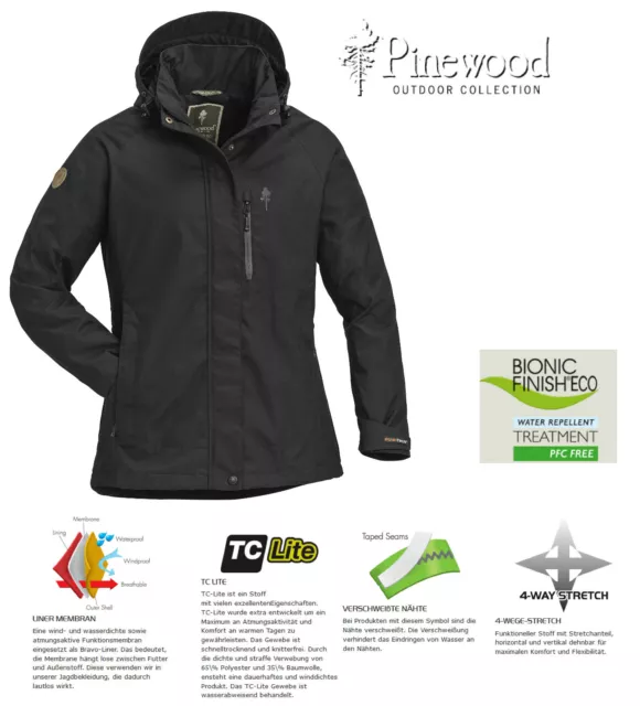 Pinewood Caribou EXTREME Damen Jacke-Winddicht, Wasserdicht, Atmungsaktiv