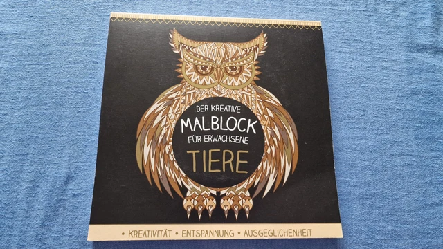 Malblock Malbuch Erwachsene Tiere (Zustand neu, ungenutzt)