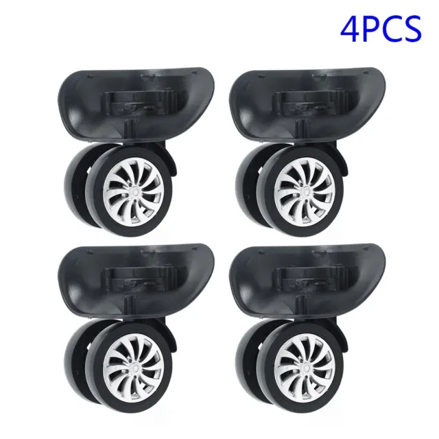 4 Pieces/Set Dual Roller Mute Wheels For Replacement Luggage Casters Universal