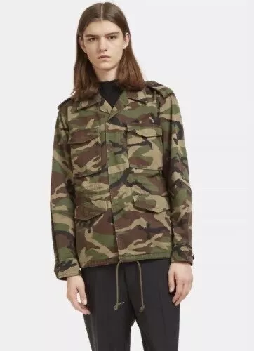 Authentic Saint Laurent Paris LOVE Camo Field Jacket