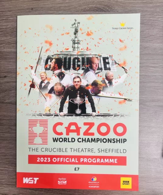 CAZOO WORLD SNOOKER Championship Official Programme 2023 Crucible